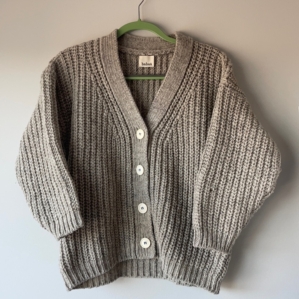 Barely worn Babaa Cardigan 19 Mini in Mist